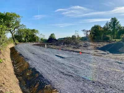 Travaux d'aménagement en cours